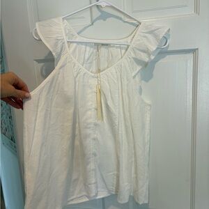 Lovestitch Cream Ruffle Sleeve Blouse